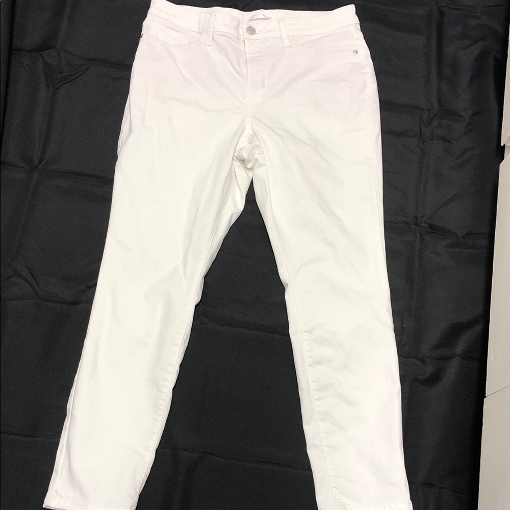 LC Lauren Conrad Women's White Straight Leg Jeans